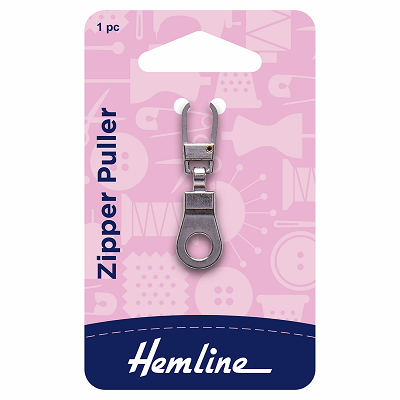 H164.06 Zipper Puller: Ring: Silver..